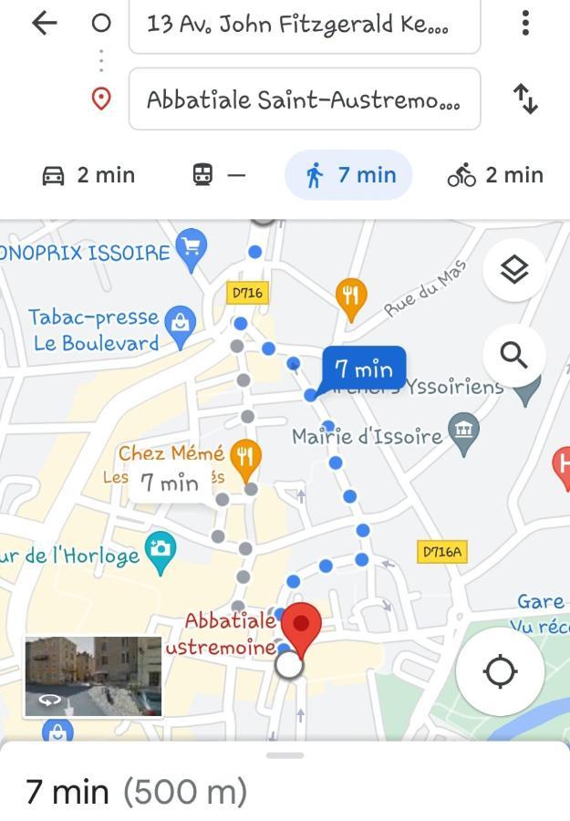 Appartement F2 Centre-Ville Issoire Avec Jolie Vue Экстерьер фото